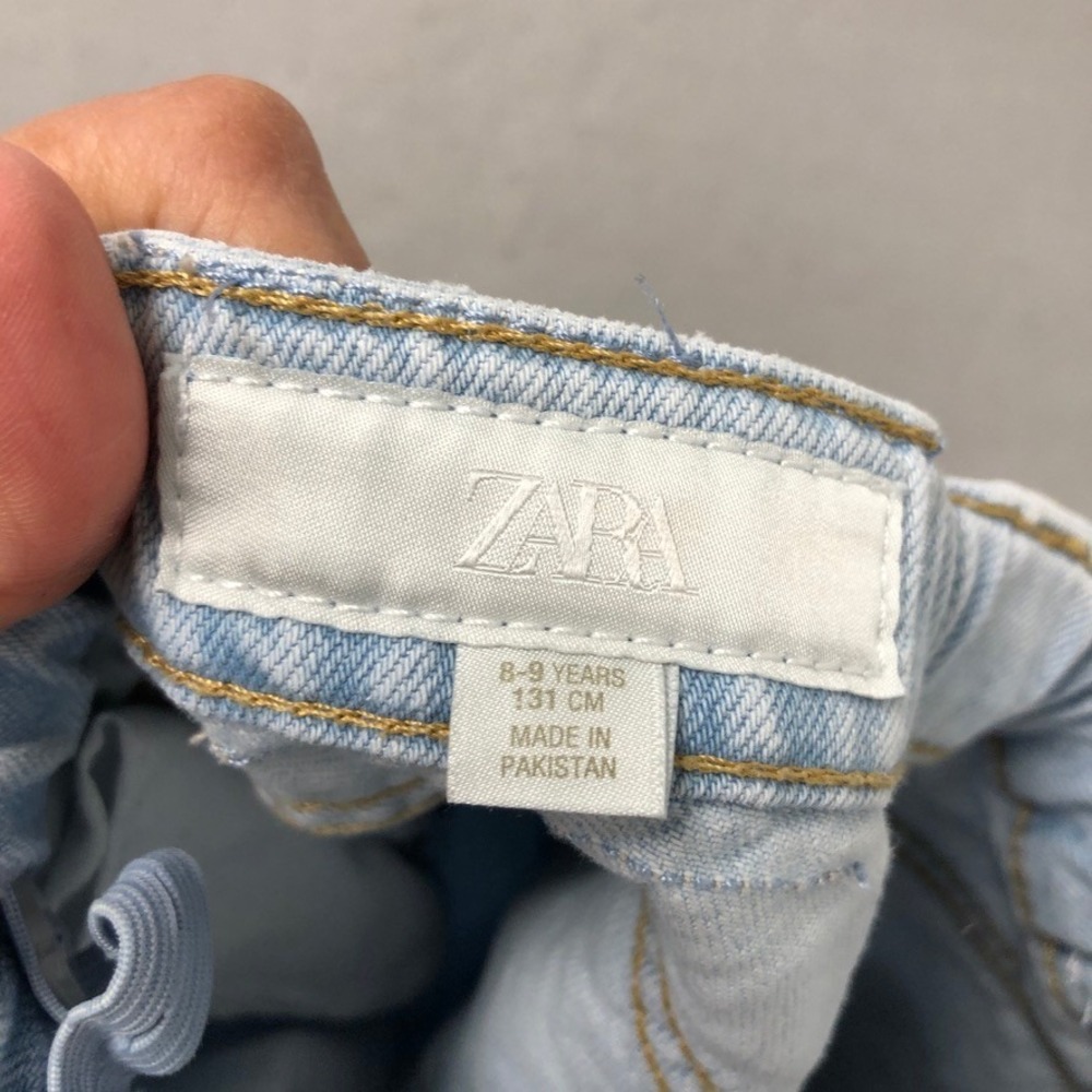 Zara Hoodie Sweater Jeans Bundle Girls 8-9‎ Years Grey Multi Light Blue 3pc Set - Picture 8 of 8